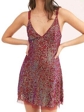 Free People Goldrush Red Mini Dress - XS